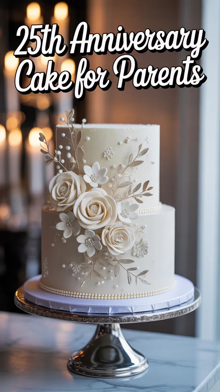 💍 25Th Anniversary Cake For Parents
