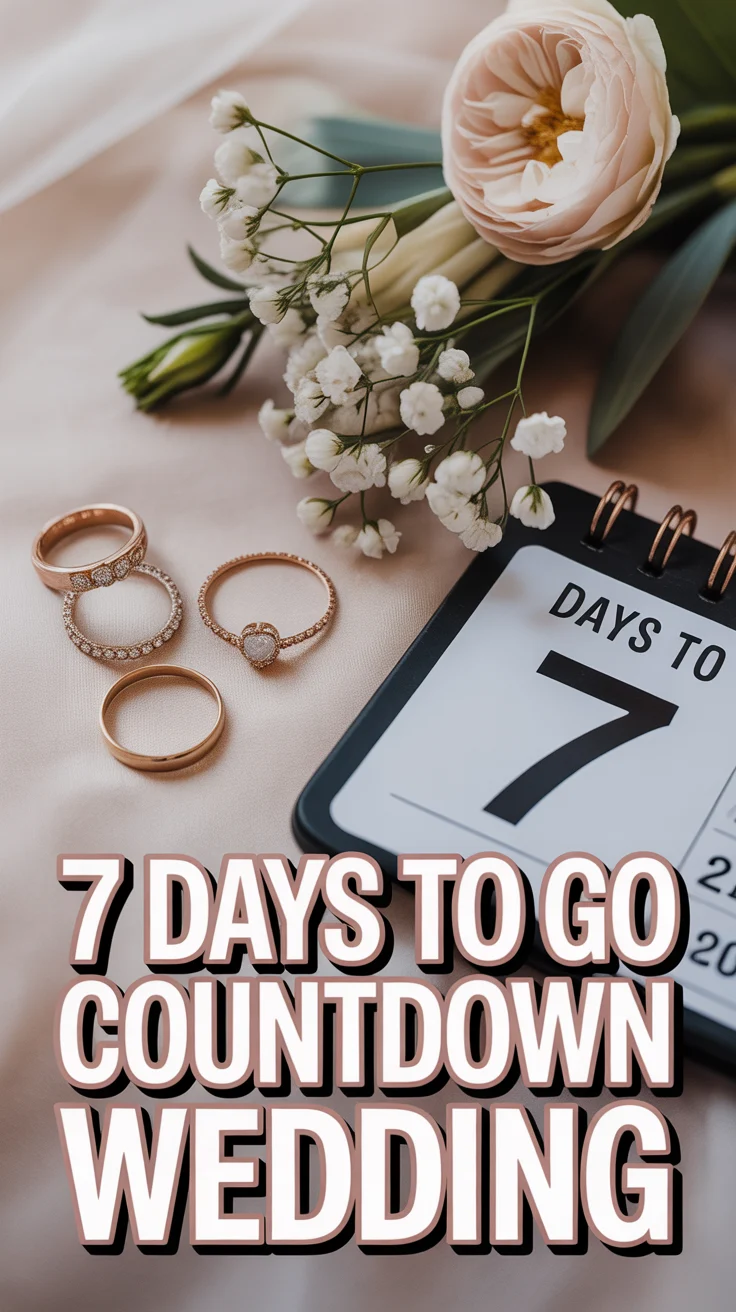 💍 12 7 Days To Go Countdown Wedding
