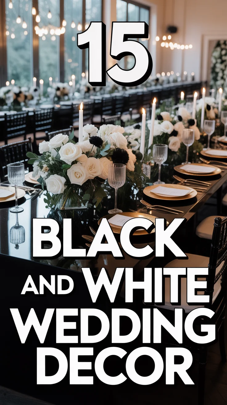 🤍 15 Black And White Wedding Decor