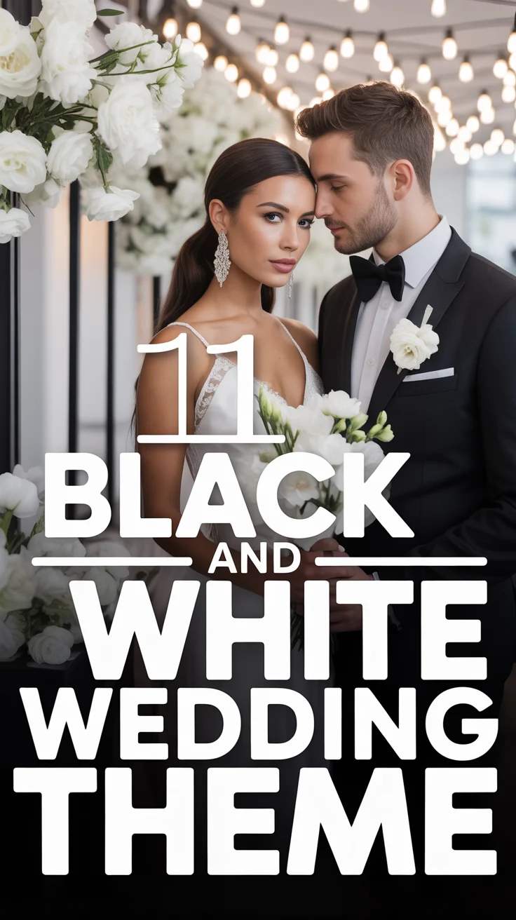 🖤 11 Black And White Wedding Theme