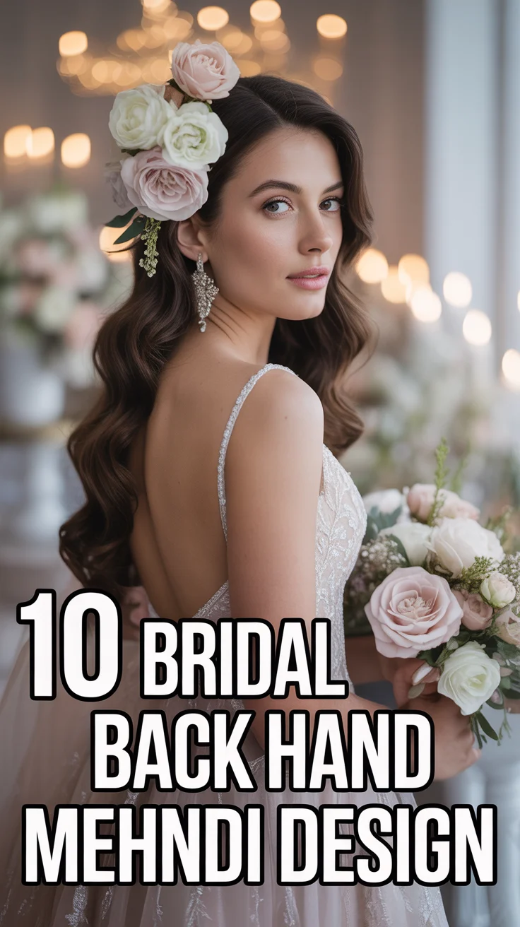 💍 10 Bridal Back Hand Mehndi Design