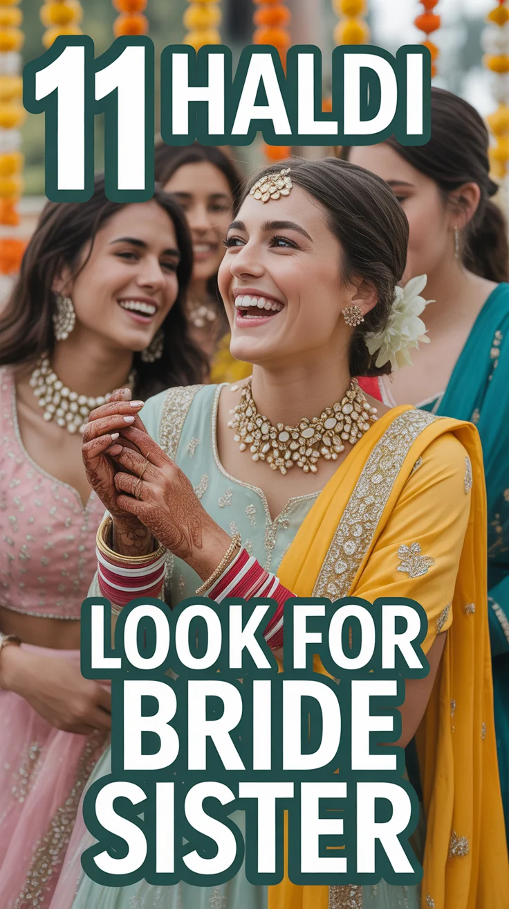 🌼 11 Haldi Look For Bride Sister