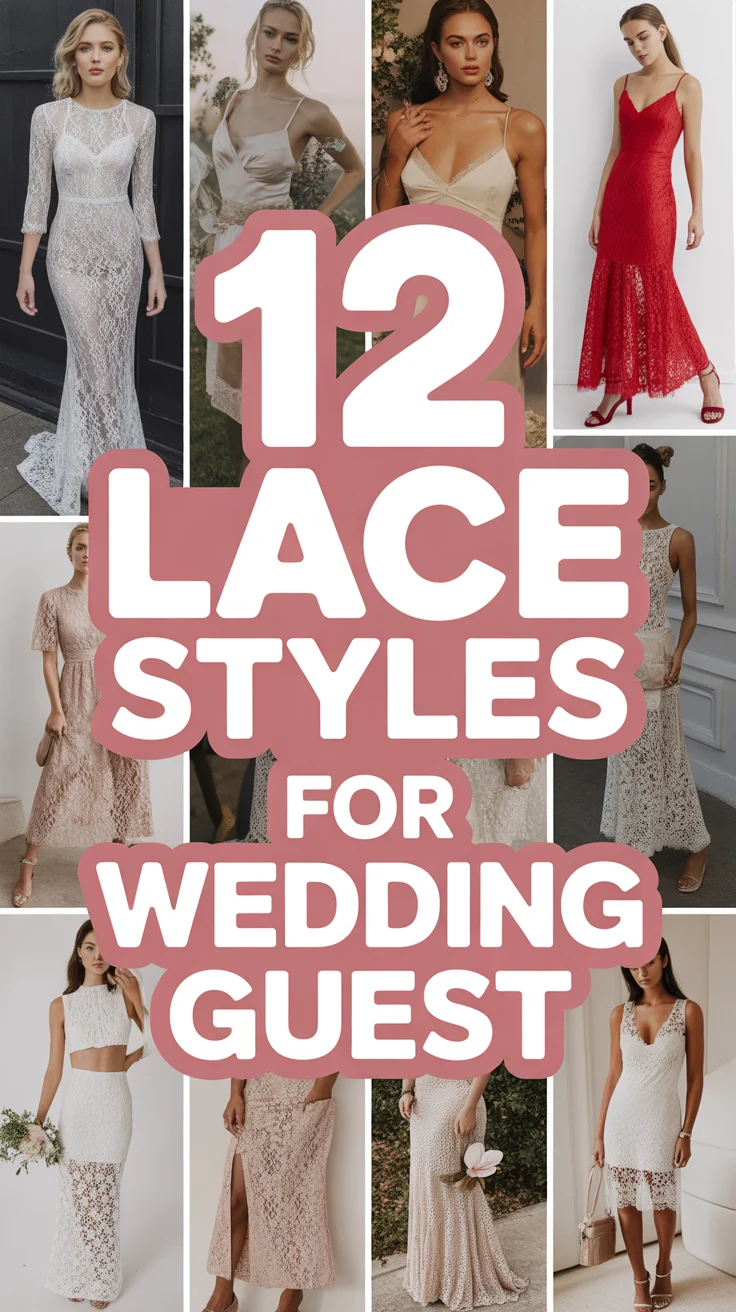 👗 12 Lace Styles For Wedding Guest