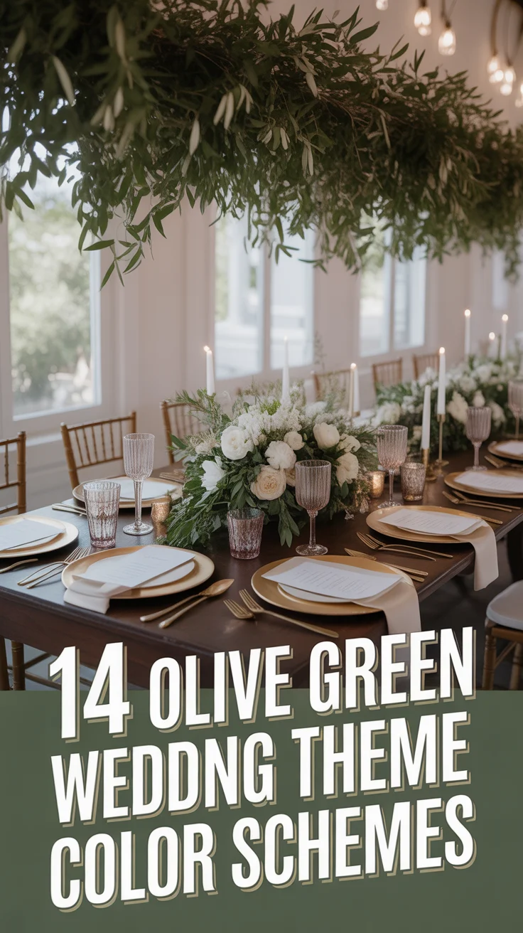 🌿 14 Olive Green Wedding Theme Color Schemes