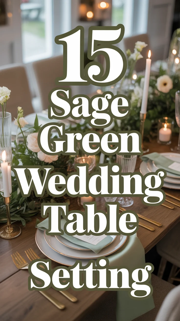 🌿 15 Sage Green Wedding Table Setting