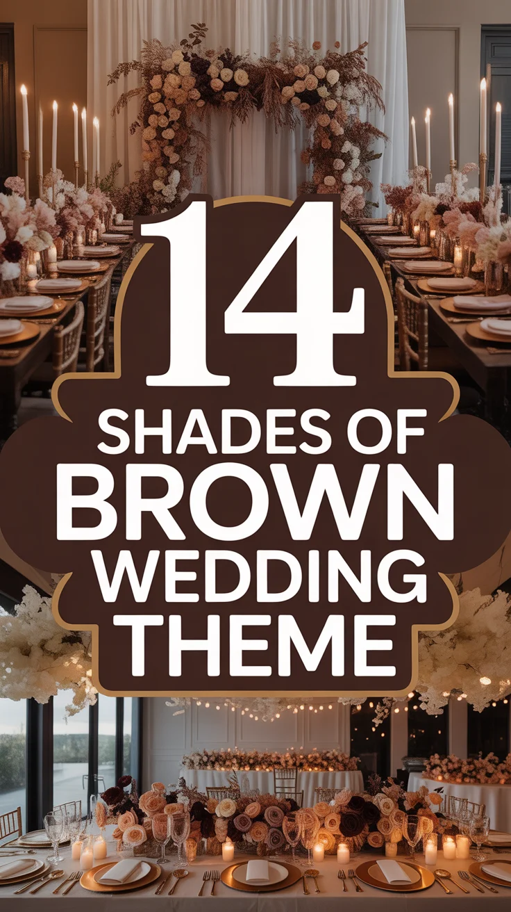 🤎 14 Shades Of Brown Wedding Theme