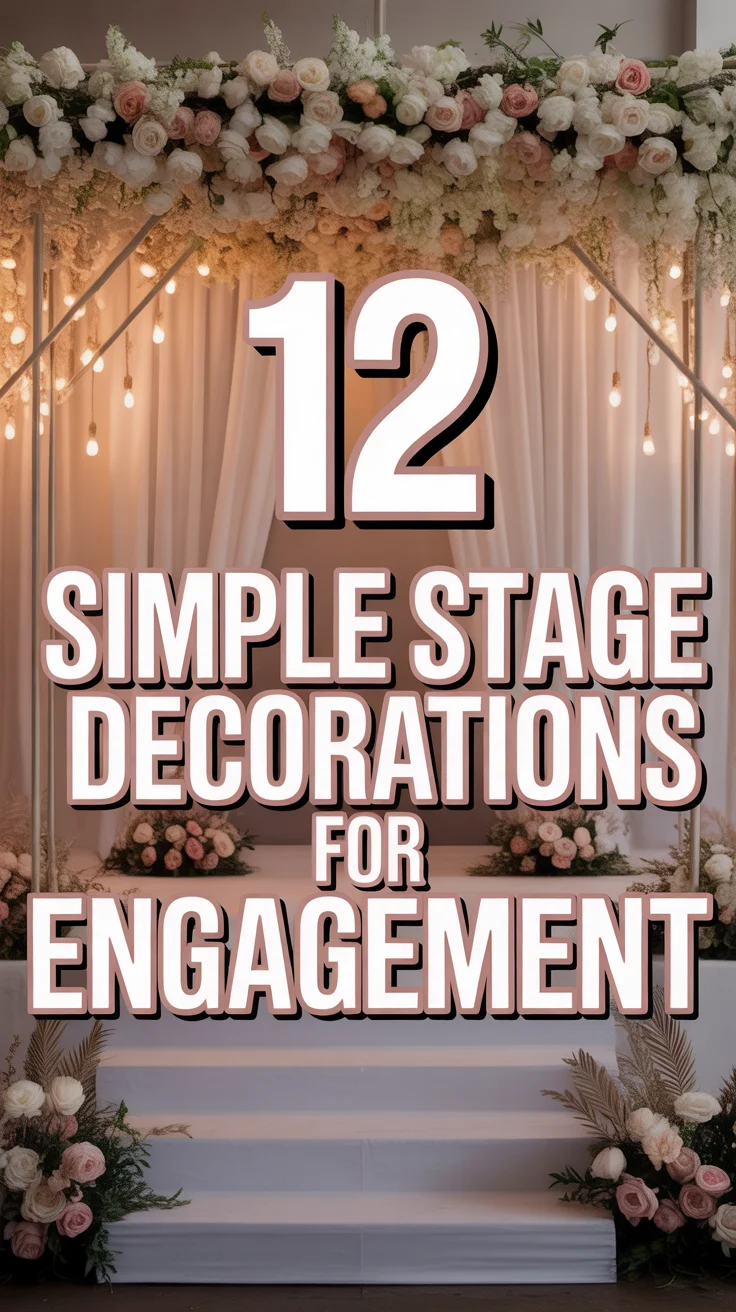 💍 12 Simple Stage Decorations For Engagement