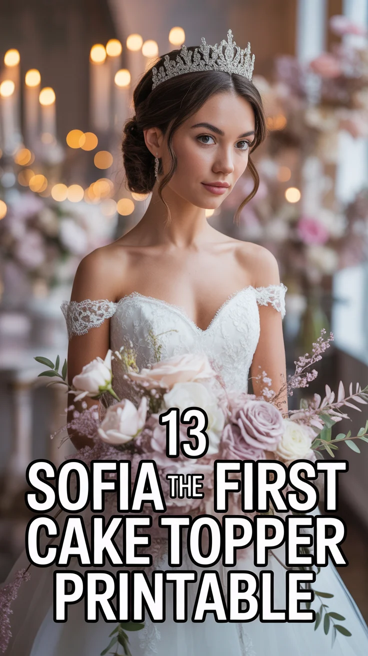👑 13 Sofia The First Cake Topper Printable