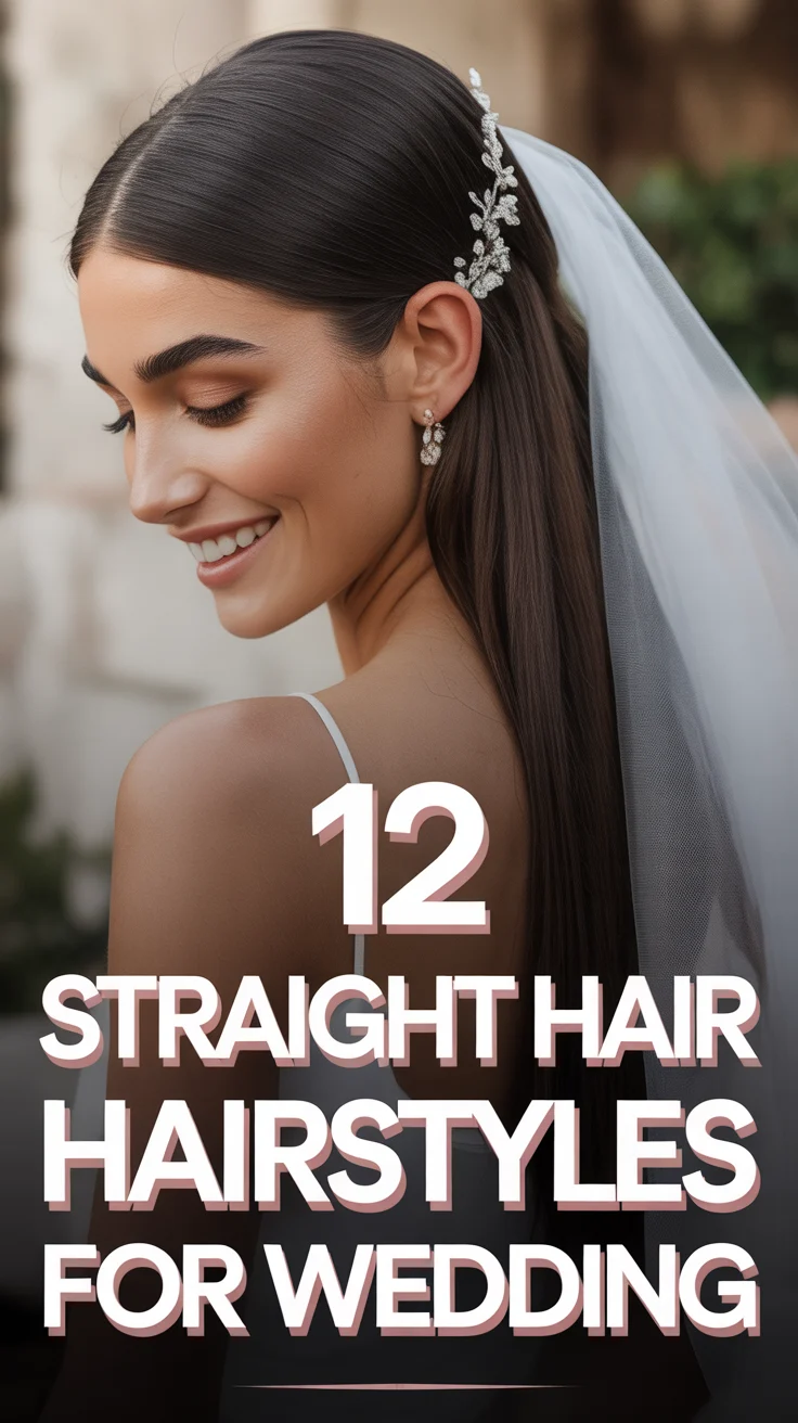 👰‍♀️ 12 Straight Hair Hairstyles For Wedding