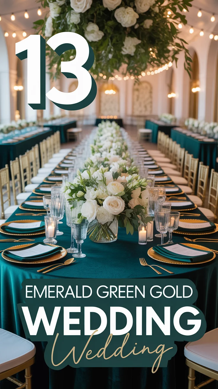 💚 13 Emerald Green And Gold Wedding