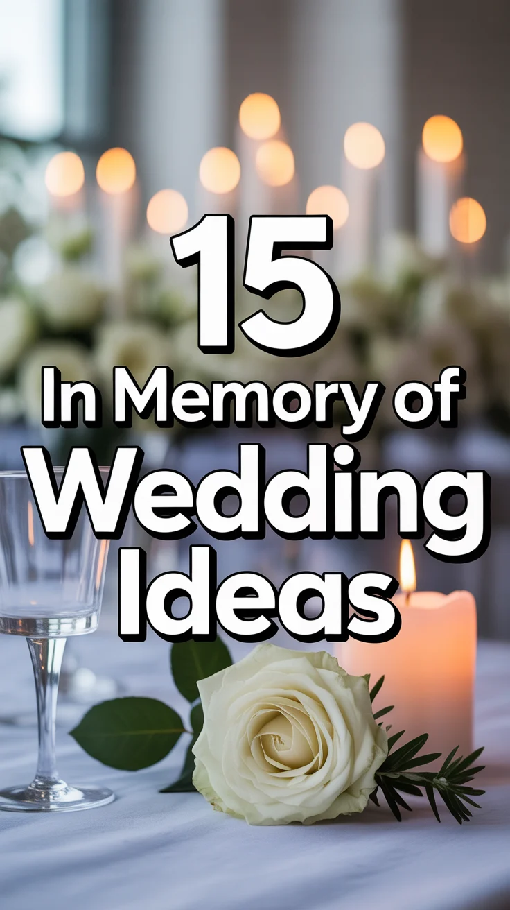 🕊️ 15 In Memory Of Wedding Ideas