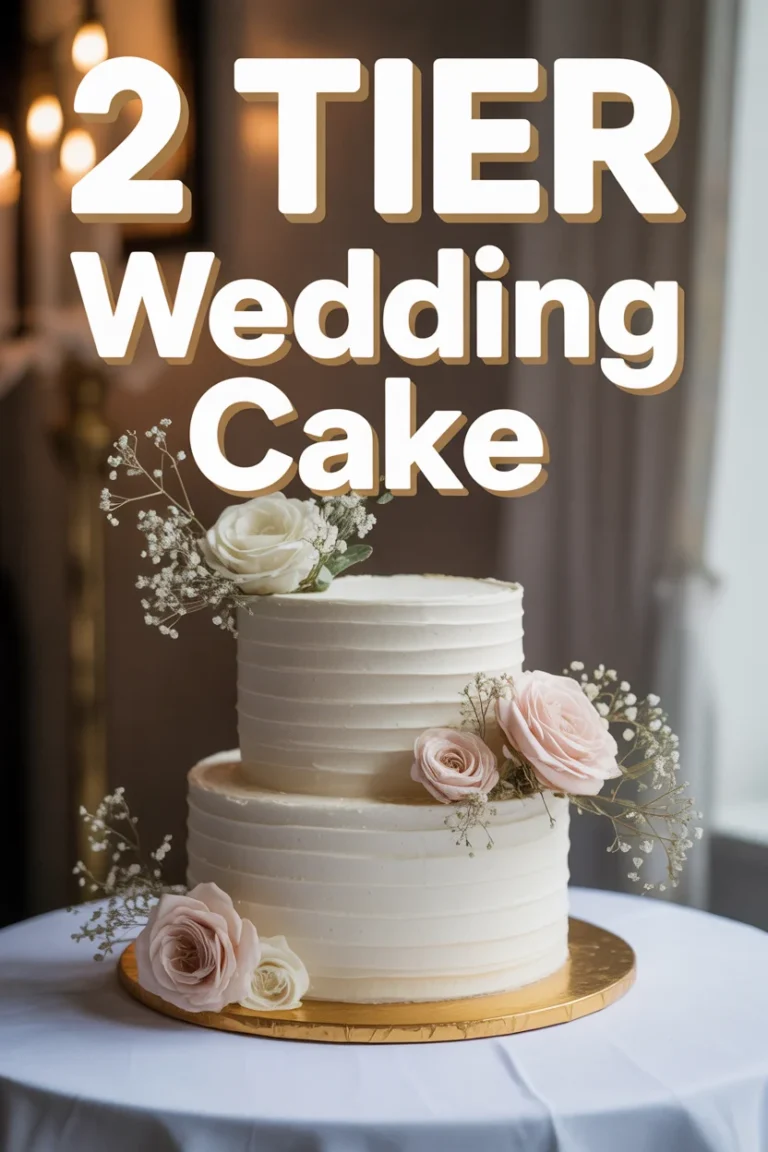 🎂 2 Tier Wedding Cake