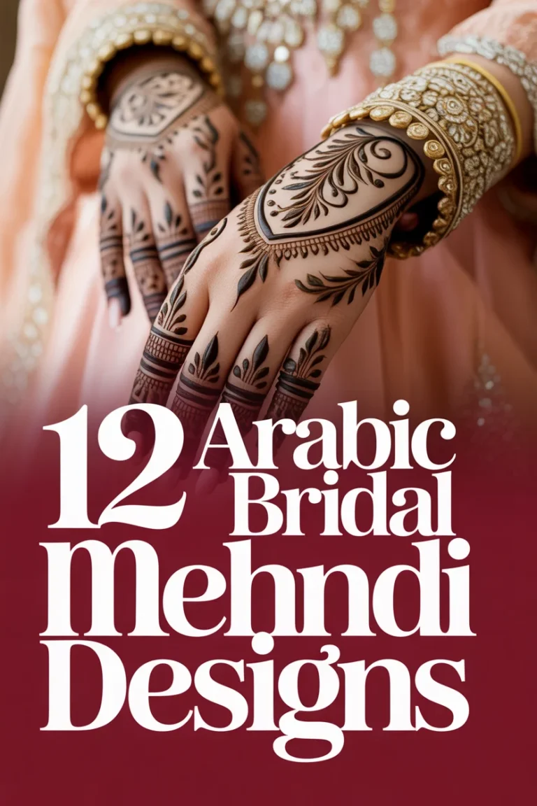 🌸 12 Arabic Bridal Mehndi Designs