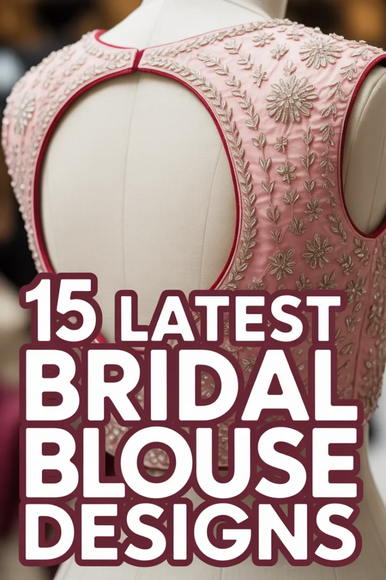 ✨ 15 Latest Bridal Blouse Designs