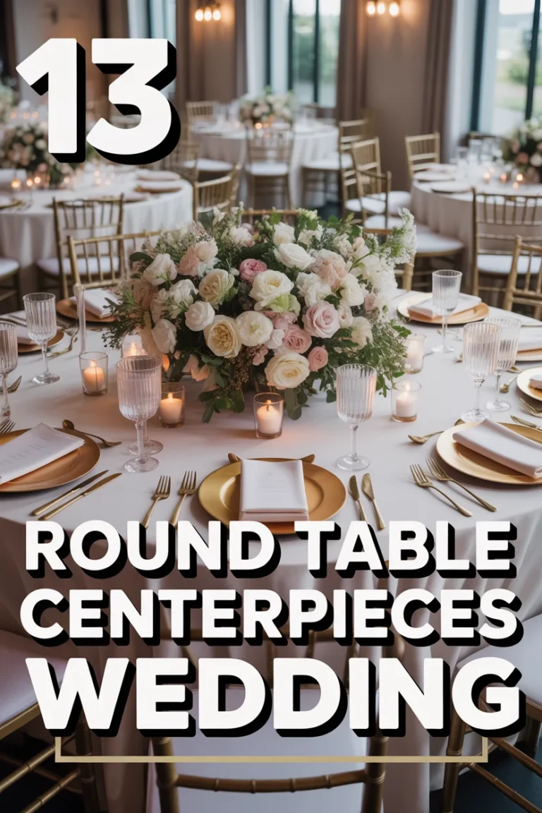 💐 13 Round Table Centerpieces Wedding