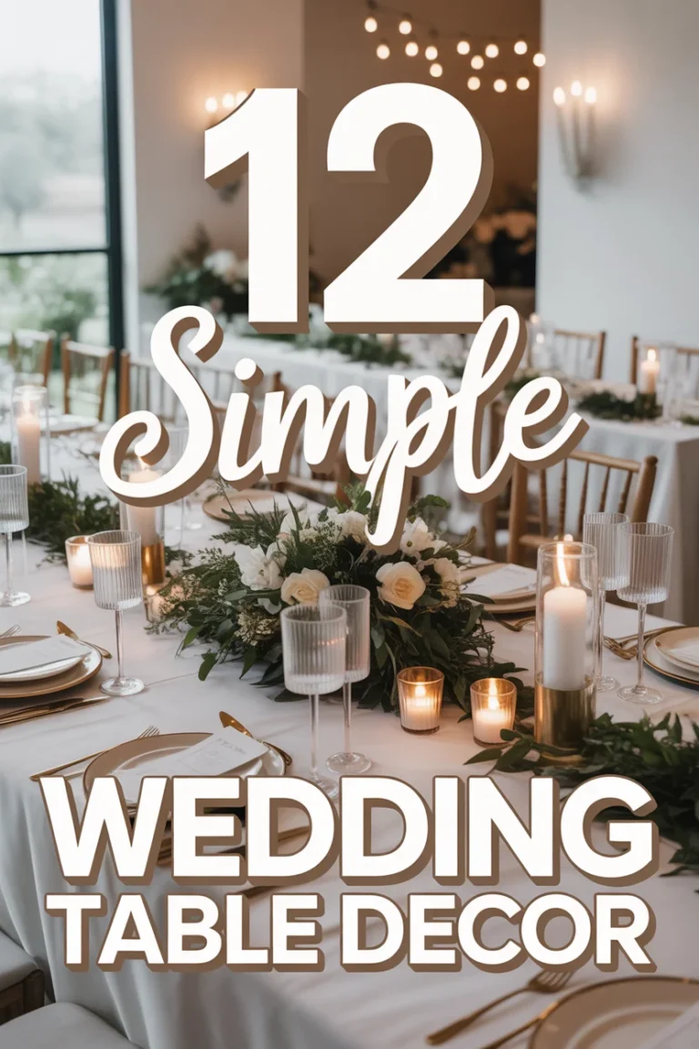 ✨ 12 Simple Wedding Table Decor