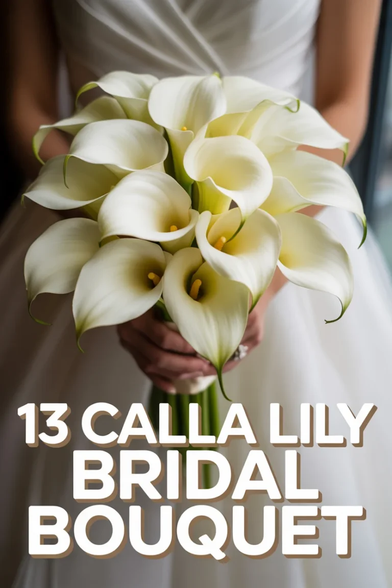💐 13 Calla Lily Bridal Bouquet