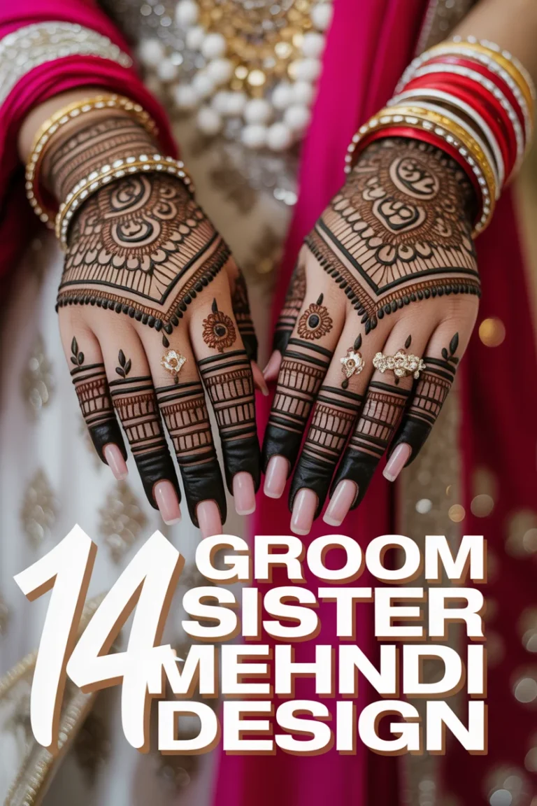 ✨ 14 Groom Sister Mehndi Design