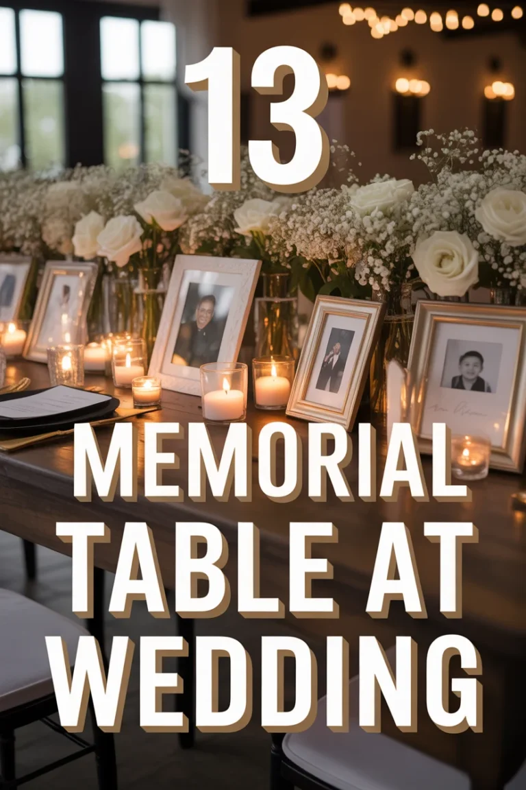 🕯️ 13 Memorial Table At Wedding