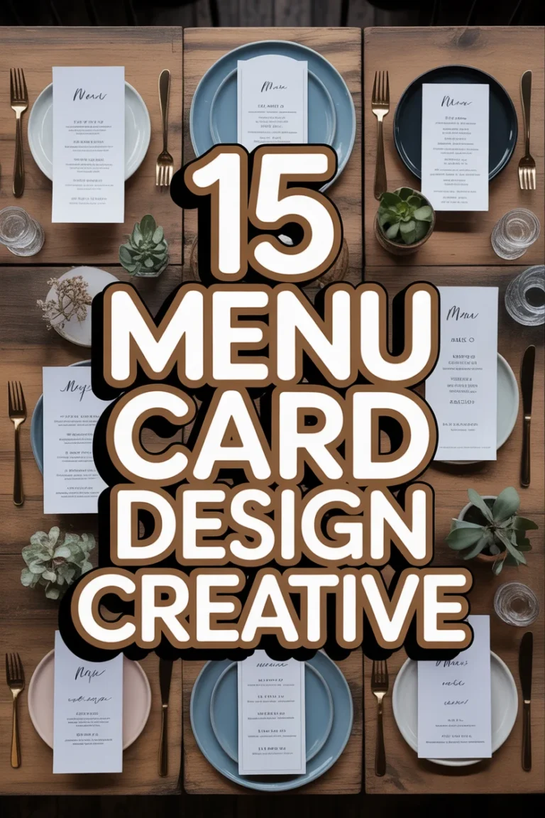 🎨 15 Menu Card Design Creative