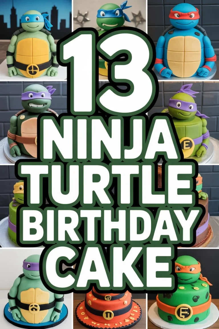 🐢 13 Ninja Turtle Birthday Cake