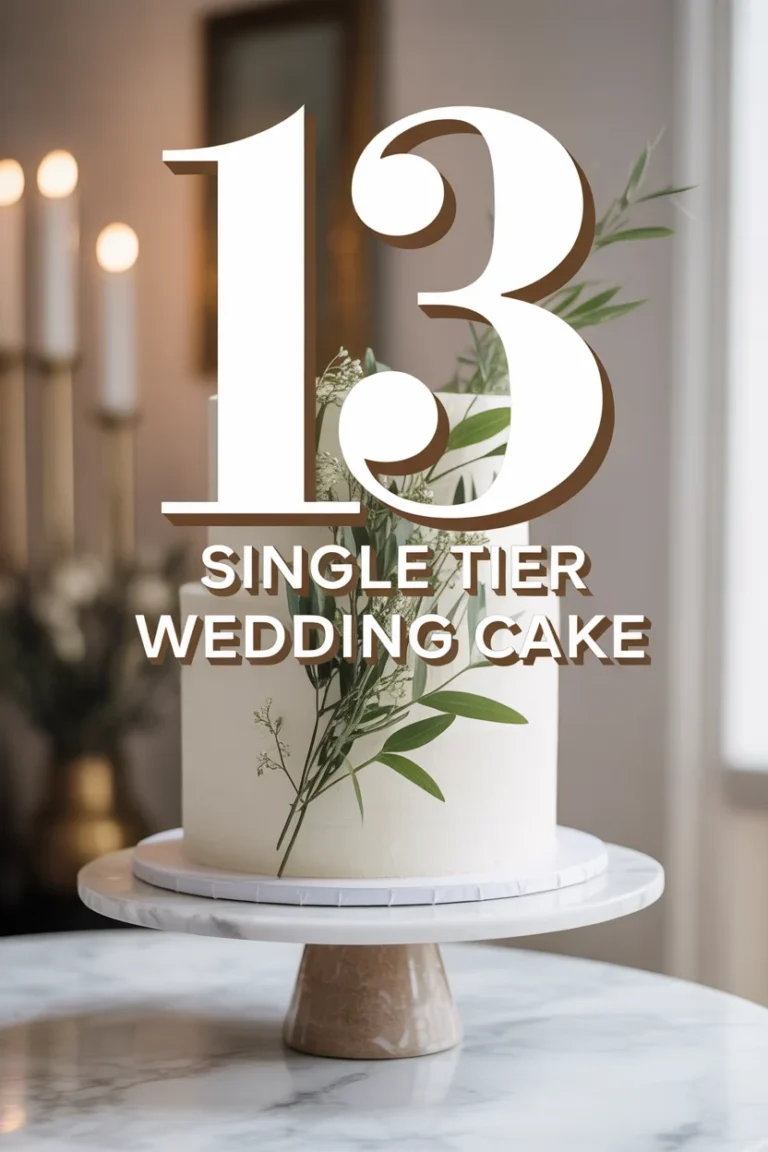 🍰 13 Single Tier Wedding Cake